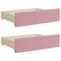 Trundle sofa bed with pink velvet drawers 100x200 cm by vidaXL, Beds and slatted bases - Ref: Foro24-3197359, Price: 304,35 €...
