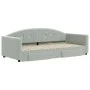 Trundle sofa bed with drawers light gray velvet 90x190 cm by vidaXL, Beds and slatted bases - Ref: Foro24-3197362, Price: 281...