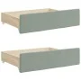 Trundle sofa bed with drawers light gray velvet 90x190 cm by vidaXL, Beds and slatted bases - Ref: Foro24-3197362, Price: 281...