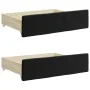 Sofá cama nido con cajones terciopelo negro 90x190 cm de vidaXL, Camas y somieres - Ref: Foro24-3197364, Precio: 281,55 €, De...