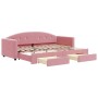 Ausziehbares Schlafsofa mit rosa Samtschubladen 80x200 cm von vidaXL, Betten und Lattenroste - Ref: Foro24-3197345, Preis: 29...