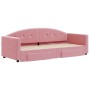 Ausziehbares Schlafsofa mit rosa Samtschubladen 80x200 cm von vidaXL, Betten und Lattenroste - Ref: Foro24-3197345, Preis: 29...