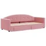 Sofá cama nido con cajones terciopelo rosa 80x200 cm de vidaXL, Camas y somieres - Ref: Foro24-3197345, Precio: 283,10 €, Des...