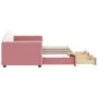 Sofá cama nido con cajones terciopelo rosa 80x200 cm de vidaXL, Camas y somieres - Ref: Foro24-3197345, Precio: 283,10 €, Des...