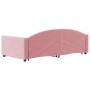 Sofá cama nido con cajones terciopelo rosa 90x200 cm de vidaXL, Camas y somieres - Ref: Foro24-3197352, Precio: 293,34 €, Des...