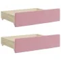 Trundle sofa bed with pink velvet drawers 90x200 cm by vidaXL, Beds and slatted bases - Ref: Foro24-3197352, Price: 288,89 €,...