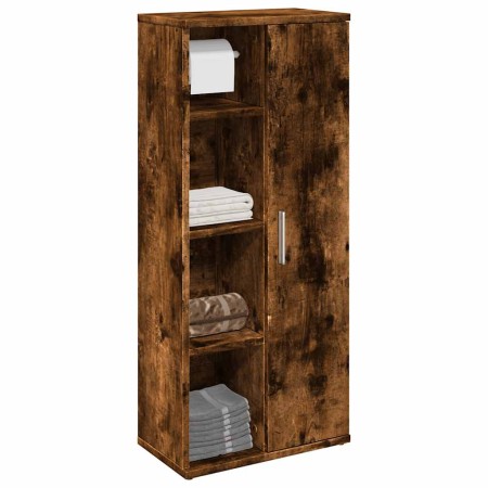Mueble de baño con portarrollos roble ahumado 39x22x90 cm en Muebles de baño | Comprar online en Foro24