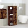 Mueble de baño con portarrollos roble ahumado 39x22x90 cm en Muebles de baño | Comprar online en Foro24