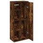 Mueble de baño con portarrollos roble ahumado 39x22x90 cm en Muebles de baño | Comprar online en Foro24