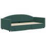 Sofá cama nido con cajones terciopelo verde oscuro 90x200 cm de vidaXL, Camas y somieres - Ref: Foro24-3197351, Precio: 294,09 €