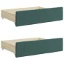 Ausziehbares Schlafsofa mit Schubladen aus dunkelgrünem Samt, 90 x 200 cm von vidaXL, Betten und Lattenroste - Ref: Foro24-31...