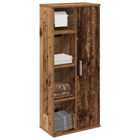 Mueble de baño con portarrollos madera envejecida 39x22x90 cm en Muebles de baño | Comprar online en Foro24