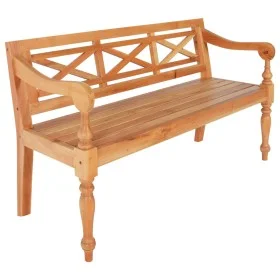 Batavia hellbraune Mahagoniholzbank 123 cm von vidaXL, Bänke für Hallen und Lager - Ref: Foro24-337078, Preis: 128,38 €, Raba...