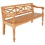 Batavia hellbraune Mahagoniholzbank 123 cm von vidaXL, Bänke für Hallen und Lager - Ref: Foro24-337078, Preis: 128,38 €, Raba...
