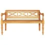 Batavia hellbraune Mahagoniholzbank 123 cm von vidaXL, Bänke für Hallen und Lager - Ref: Foro24-337078, Preis: 128,38 €, Raba...