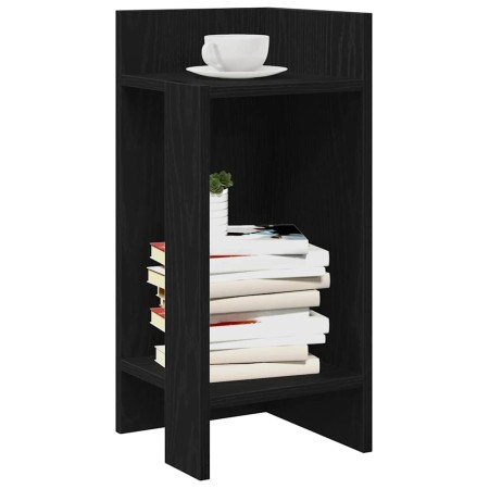 Mesa auxiliar con estante negra 25,5x27x60 cm en Mesas auxiliares | Comprar online en Foro24