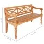Batavia hellbraune Mahagoniholzbank 123 cm von vidaXL, Bänke für Hallen und Lager - Ref: Foro24-337078, Preis: 128,38 €, Raba...