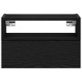 Mesita de noche de pared negra 45x26x28,5 cm