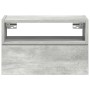 Mesitas de noche de pared 2 uds gris hormigón 45x26x28,5 cm