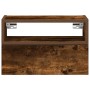 Mesitas de noche de pared 2uds color roble ahumado 45x26x28,5cm