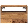 Mesita de noche de pared madera vieja 45x26x28,5 cm