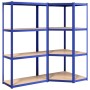 Shelving 4 levels 2 units steel and blue plywood by vidaXL, Industrial shelving - Ref: Foro24-3154147, Price: 98,88 €, Discou...