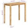 High bar table solid mango wood 112x55x108 cm by vidaXL, Side tables - Ref: Foro24-350317, Price: 208,24 €, Discount: %