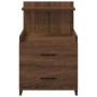 Mesitas de noche 2 piezas con 2 cajones roble marrón 40x36,5x62