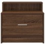 Mesillas de noche con cajón 2 uds roble marrón 51x31x47 cm
