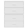 Armarios con 2 cajones 2 uds blanco 60x31x40 cm