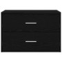Armario con 2 cajones roble negro 60x31x40 cm madera ingeniería