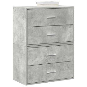 Armarios con 2 cajones 2 uds gris hormigón 60x31x40 cm en Cajoneras | Comprar online en Foro24