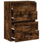 Armarios con 2 cajones 2 uds roble ahumado 60x31x40 cm en Cajoneras | Comprar online en Foro24