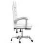 White synthetic leather massage reclining office chair by vidaXL, Office chairs - Ref: Foro24-349732, Price: 132,12 €, Discou...