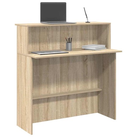Mostrador de recepción Roble Sonoma 100x50x103,5 cm Madera de