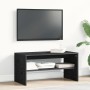 Mueble de TV madera de ingeniería roble negro 80x40x40 cm