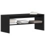 Mueble para TV madera contrachapada roble negro100x40x40 cm