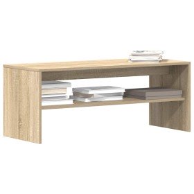 Mueble de TV madera contrachapada color roble 100x40x40cm en Muebles TV | Comprar online en Foro24