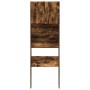 Armario lavadora madera ingeniería roble ahumado 64x24x190 cm