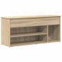 Banco zapatero madera de ingeniería roble sonoma 102x30,5x45 cm
