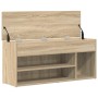 Banco zapatero madera de ingeniería roble sonoma 102x30,5x45 cm
