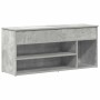 Banco zapatero madera de ingeniería gris hormigón 102x30,5x45cm