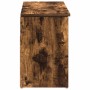 Banco zapatero madera de ingeniería roble ahumado 102x30,5x45cm