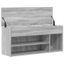 Banco zapatero madera de ingeniería gris sonoma 102x30,5x45 cm