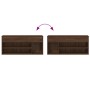 Banco zapatero madera de ingeniería marrón roble 102x30,5x45 cm