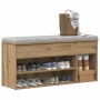 Mueble zapatero madera ingeniería roble artisan 102x30,5x45 cm