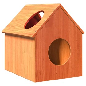 Casa para gatos cera marrón 41x50x50 cm madera maciza pino en Mobiliario para gatos | Comprar online en Foro24