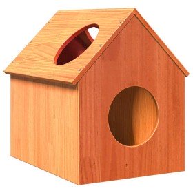 Casa para gatos cera marrón 41x50x50 cm madera maciza pino en Mobiliario para gatos | Comprar online en Foro24