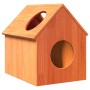 Casa para gatos cera marrón 41x50x50 cm madera maciza pino en Mobiliario para gatos | Comprar online en Foro24