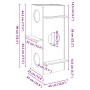 Casa para gatos cera marrón 43x43x90 cm madera maciza pino